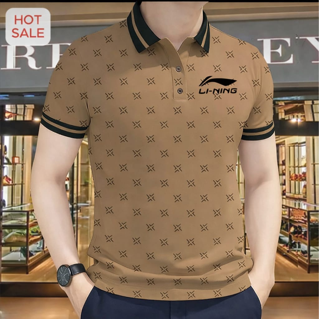Super Premium PK Cotton Polo Shirt For Men's [Allover Biscuit]